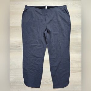 Wynne Layers Womens Navy Pull On Crop Pants Size 3X NWOT